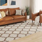 vidaXL Vloerkleed voor binnen buiten laagpolig 190x300 cm, Verzenden, Nieuw, Bruin