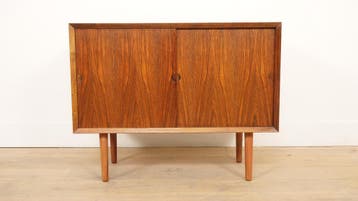 Vintage wandkast | Palissander | Schuifdeuren | Poul, Ophalen of Verzenden, Nieuw