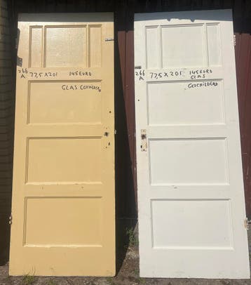 oude jaren 30 deuren gebruikte antieke paneeldeuren - jr30, Ophalen of Verzenden, Gebruikt, Glas, Binnendeur