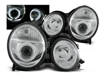 Angel Eyes koplampen Chrome geschikt voor Mercedes W210, Auto-onderdelen, Verzenden, Nieuw, Mercedes-Benz