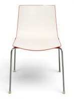 Arper Catifa 46 vergaderstoel, wit/rood, Huis en Inrichting, Stoelen, Ophalen of Verzenden, Gebruikt, Wit