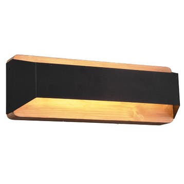 Moderne up down wandlamp Navajo, zwart, metaal,, Huis en Inrichting, Lampen | Wandlampen, Ophalen of Verzenden, Nieuw, Metaal