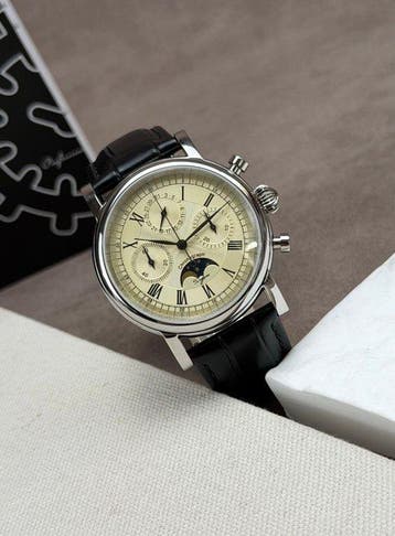 Seestern - Moonphase Master Mechanical Chronograph Date, Sieraden, Tassen en Uiterlijk, Nieuw
