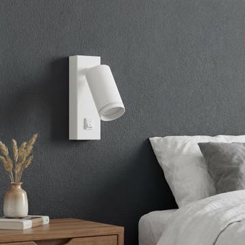 LED wandlamp - Bedlamp | GU10 fitting | Wit, Ophalen of Verzenden, Nieuw, Metaal