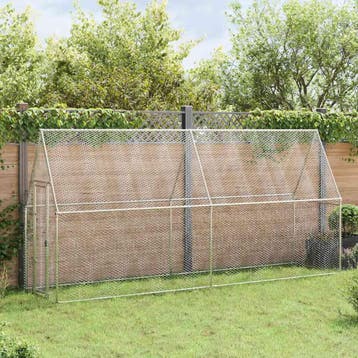 vidaXL Kippenhok 400x100x190 cm gegalvaniseerd staal, Verzenden, Nieuw