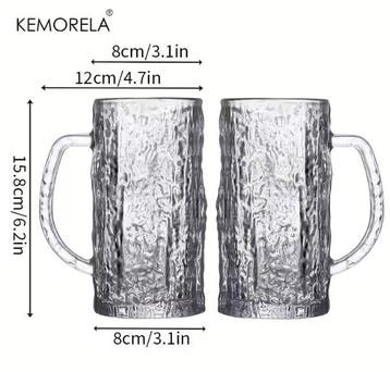 Bierglazen Pint Mokken met Dikke Bodem Frosted Bar Glas, Verzamelen, Biermerken, Verzenden, Nieuw