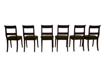 Set van 6 antieke mahonie eetkamerstoelen – Biedermeier/Empi, Ophalen of Verzenden, Nieuw