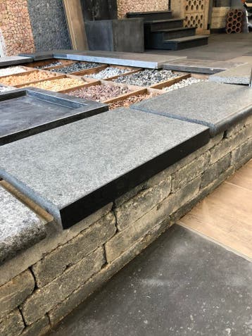 zwembadranden kleurvast basalt actie niet duur 35x50x3/5 cm, Nieuw, Overige typen