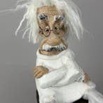 Anna Em - sculptuur, Einstein LARGE - hand made - 29 cm -