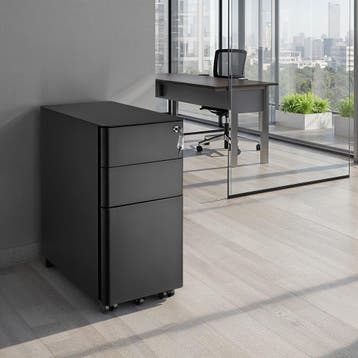 Archiefkast Parvus, 2 lades, 1 hangmappenkast - zwart, Huis en Inrichting, Verzenden, Nieuw