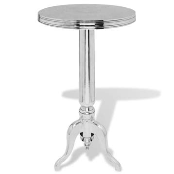 vidaXL Bijzettafel rond aluminium zilver, Verzenden, Nieuw, 60 cm of meer