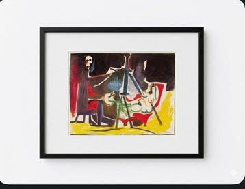 Pablo Picasso (1881-1973) - Le peintre et son modèle -