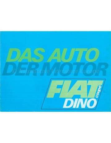 1967 FIAT DINO COUPE BROCHURE DUITS, Nieuw, Author