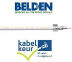 Belden CX9D0 Coax 9 DuoBond+ PVC Kabelkeur wit per meter, Ophalen of Verzenden, Nieuw, Kabel of Snoer