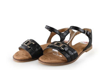 Tom Tailor Sandalen in maat 38 Zwart, Kleding | Dames, Verzenden, Zwart, Zo goed als nieuw, Sandalen of Muiltjes