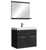 Badkamermeubel Montreal Set 02  60 x 35 cm Zwart Badmeubel, Verzenden, Nieuw, Wastafelkast