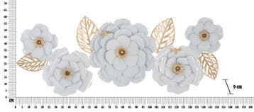 IJZEREN WANDPANEEL WIT DECOR 158X9X60 - 321460000, Ophalen of Verzenden, Nieuw