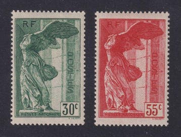 Frankrijk 1937 - Nike van Samotrace nr. 354 en 355, Nieuw*, Gestempeld