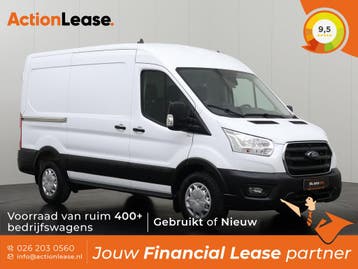 Ford Transit Bestelbus L2 H2 2021 Diesel Automaat, Auto's, Automaat, Zwart, Wit, Diesel