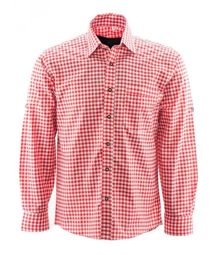 Oktoberfest blouse rood/wit dames - Rood / XL (54), Kleding | Dames, Carnavalskleding en Feestkleding, Ophalen of Verzenden