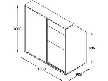 Zwarte Kledingkast - Schuine Wand - Schuifdeuren, Huis en Inrichting, Verzenden, Nieuw