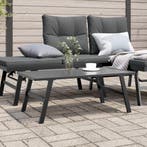 vidaXL Tuintafeltje 90x45x35 cm gepoedercoat staal zwart, Tuin en Terras, Tuintafels, Verzenden, Nieuw, Metaal