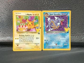 Pokémon - 2 Card - Birthday_Pikachu en Gyarados - Sword &, Nieuw