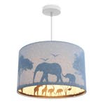 Blauwe dieren hanglamp Safari, Binnenzijde doorschijnend, Ophalen of Verzenden, Nieuw