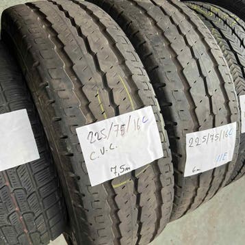 2 x Continental VancoContact 225-75-16 C Zomerbanden 7,5mm, 16 inch, Ophalen of Verzenden, Band(en), Bestelwagen