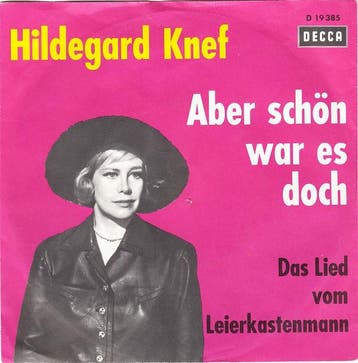 Single vinyl / 7 inch - Hildegard Knef - Aber Schon War E..., Verzenden, Zo goed als nieuw, 7 inch, Pop