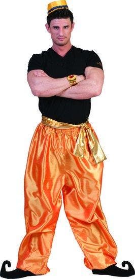 Broek Ali Baba deluxe goud/oranje met band, Ophalen of Verzenden, Nieuw