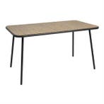 Santorini rechthoekige tafel houteffect | 75,5(H)x140(B)x..., Verzenden, Nieuw in verpakking