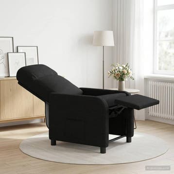 vidaXL Relaxfauteuil Zwart Stof, Verzenden, Nieuw