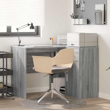 vidaXL Hoekbureau met lade met plank Grijs Sonoma 102 x 88 x, Verzenden, Nieuw