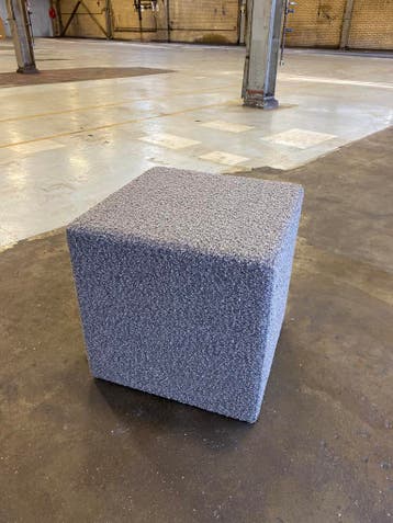 101 Copenhagen Firkant Stool - Deep Taupe - Poef -, Ophalen of Verzenden, Zo goed als nieuw, Overige vormen, Scandinavisch