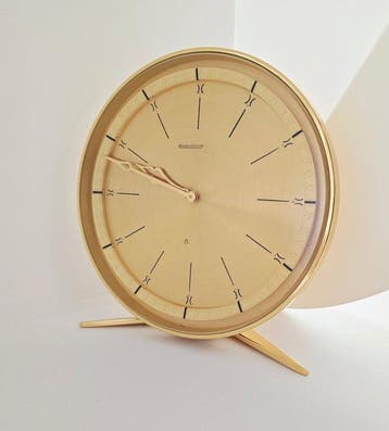 Tafelklok - Jaeger-LeCoultre - Vintage - Verguld messing -, Antiek en Kunst
