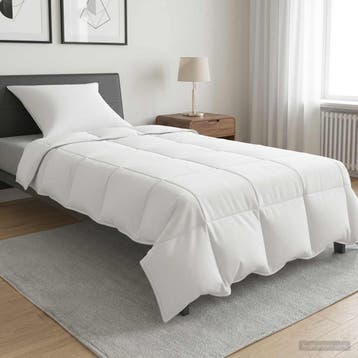 vidaXL Dekbed en Hoofdkussen Set 2 st 137 x 200 cm Zomer, Verzenden, Nieuw, Wit