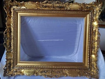 Lijst - Hout - hout met bladgoud 70x50