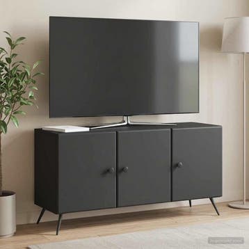 vidaXL TV-kast Zwart 99 x 34,5 x 50 cm Bewerkt hout, Minder dan 50 cm, Verzenden, Nieuw, Minder dan 100 cm
