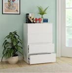 Ladekast met 4 Lades – Witte Houten Dressoir voor Slaapkamer, Verzenden, Nieuw