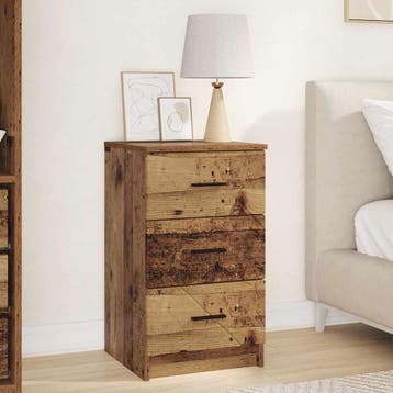vidaXL Nachtkastje Oud hout 38 x 38 x 66 cm Bewerkt hout, Minder dan 45 cm, Verzenden, Nieuw, 55 tot 70 cm