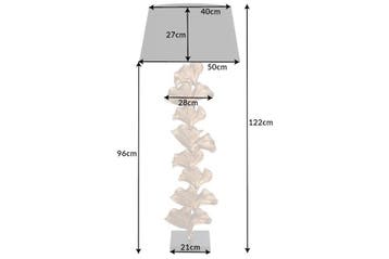 Staande lamp GINKGO 95 cm goudkleurig zonder kap - 41696, Huis en Inrichting, Ophalen of Verzenden, Nieuw