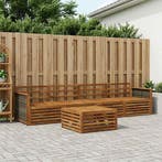 vidaXL Buiten bankenset 5 pcs Naturel Massief Acaciahout, Verzenden, Nieuw