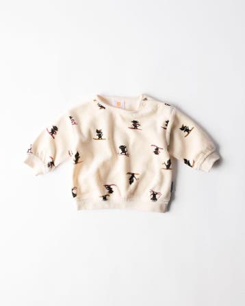 HEMA Takkie newborn trui velours ecru, Verzenden, Nieuw