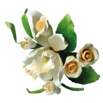 Suikerbloem Boeket Roos Perzik/Wit, Verzenden, Nieuw