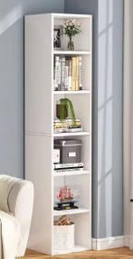 Hoge Hoekkast – Moderne Boekenkast met 6 Planken, Huis en Inrichting, Kasten | Boekenkasten, Verzenden, Nieuw