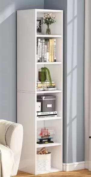 Hoge Hoekkast – Moderne Boekenkast met 6 Planken, Verzenden, Nieuw