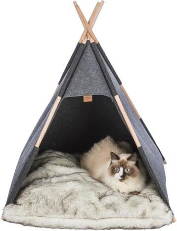 Trixie schuilplaats tipi vilt antraciet (Hondenmanden), Dieren en Toebehoren, Verzenden, Nieuw