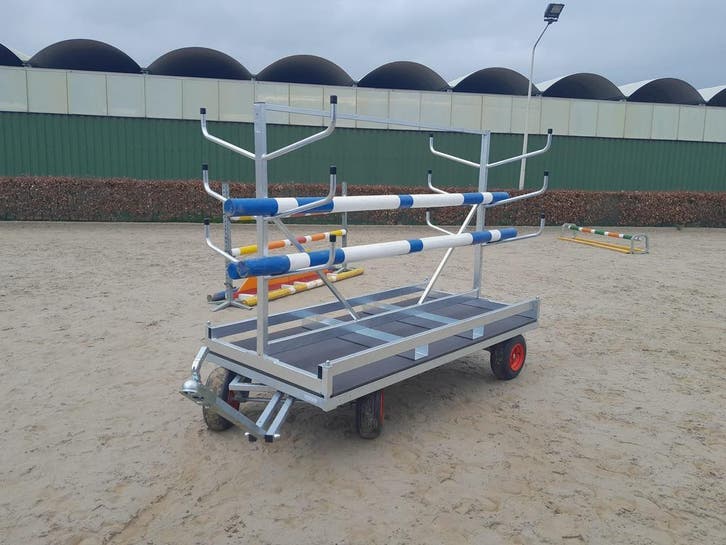 Hinderniswagen / balkenwagen met afneembare balkenjuk NIEUW!, Dieren en Toebehoren, Paarden en Pony's | Overige Paardenspullen