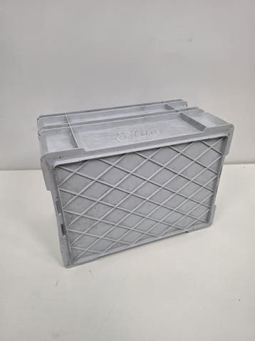 Stapelbak, 400x300x220 mm, euronorm, grijs kunststof,, Doe-het-zelf en Verbouw, Kratten en Dozen, Gebruikt, Minder dan 50 cm, Ophalen of Verzenden